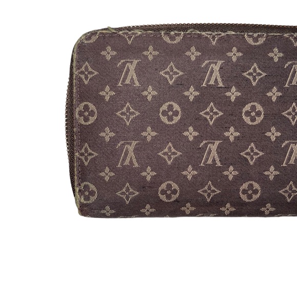 Authentic Louis Vuitton Brown Monogram Mini Lin Zippy Wallet - Picture 16 of 16
